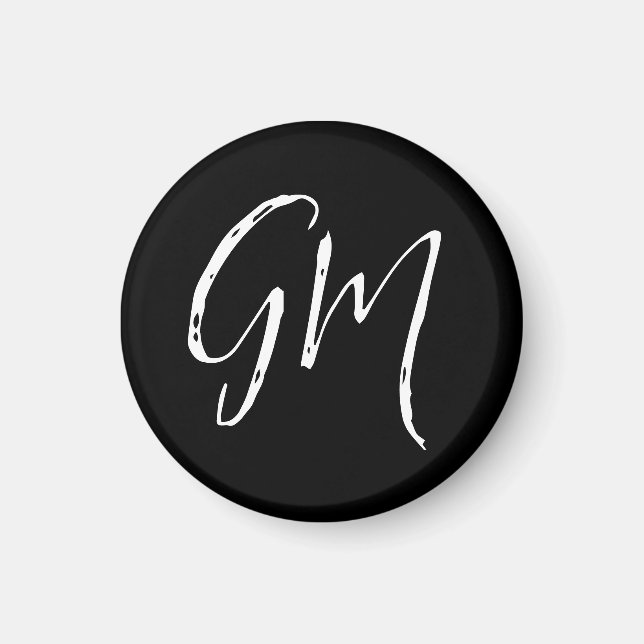 Individuelle Name Initialen personalisiert zwei Bu Magnet (Vorne)