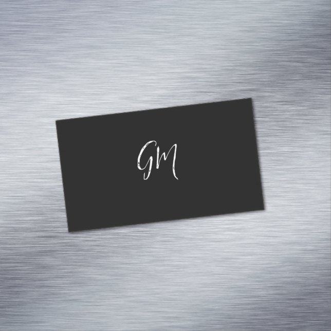 Individuelle Name Initialen personalisiert zwei Bu Magnetische Visitenkarte (Beispiel)