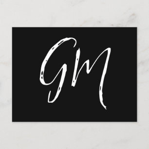 Individuelle Name Initialen personalisiert zwei Bu Postkarte