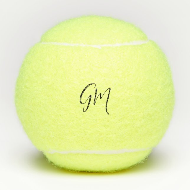 Individuelle Name Initialen personalisiert zwei Bu Tennisbälle (Vorderseite)