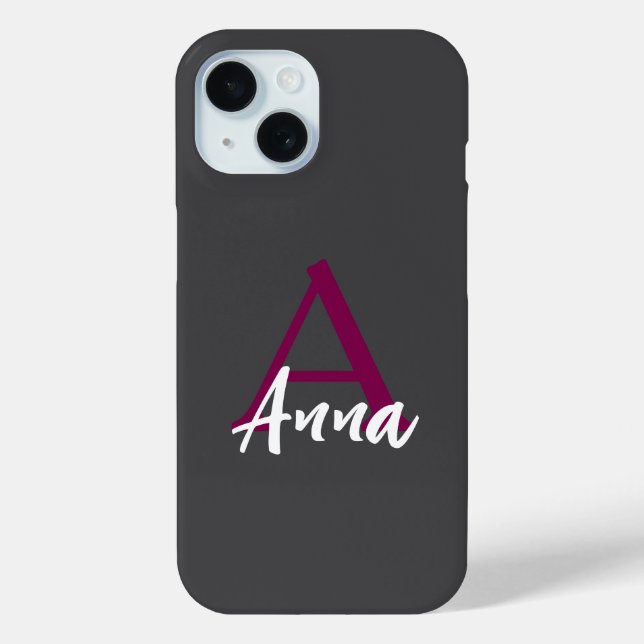 Individuelle Name iPhone 15 Fall Case-Mate iPhone Hülle (Rückseite)