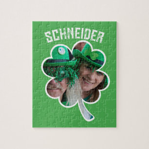Individuelle Name Irish Klee Foto St Patricks Day Puzzle