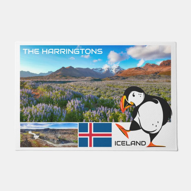 Individuelle Name Island Fußmatte (Vorderseite)