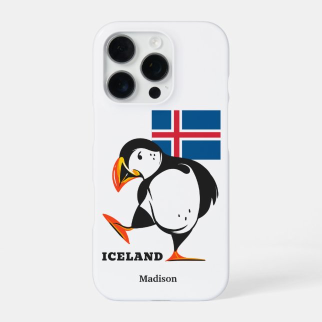 Individuelle Name Island iPhone Hülle (Rückseite)