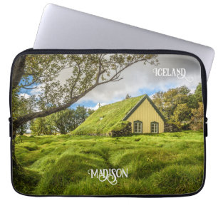 Individuelle Name Isländische Turfkirche Laptopschutzhülle