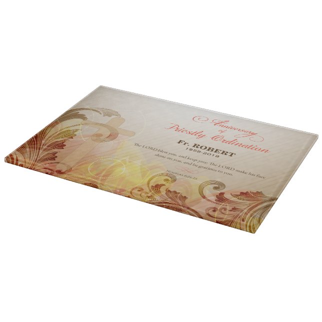 Individuelle Name & Jahr, 60. Priesterliche Ordina Schneidebrett (Ecke)