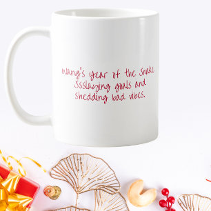 Individuelle Name Jahr der Schlange Kaffeetasse