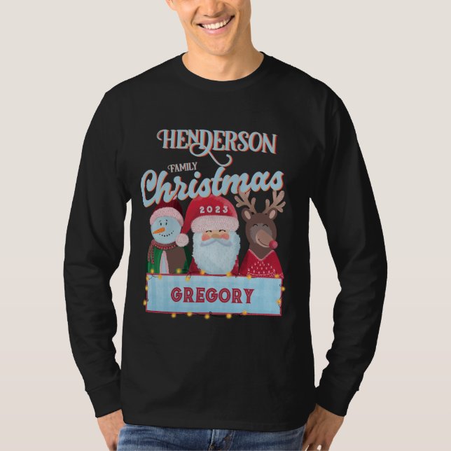 Individuelle Name Jahr Matching Weihnachten der We T-Shirt (Vorderseite)