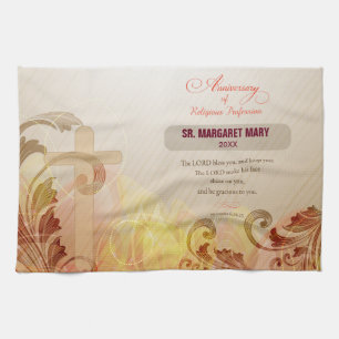 Individuelle Name & Jahr Nun, 60. Jahrestag Religi Geschirrtuch