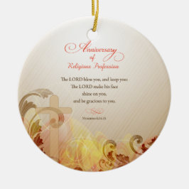 Individuelle Name & Jahr Nun, 60. Jahrestag Religi Keramikornament