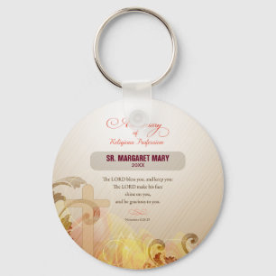 Individuelle Name & Jahr Nun, 60. Jahrestag Religi Schlüsselanhänger