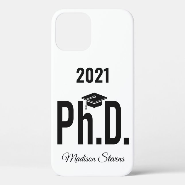 Individuelle Name, Jahr und Farbe Ph.D. Case-Mate iPhone Hülle (Rückseite)