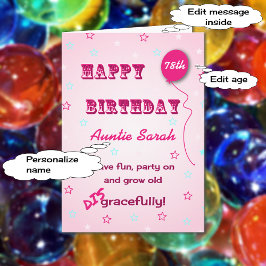 Individuelle Name jedes Alters lustige Zitat 78. G Karte