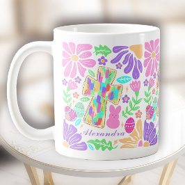 Individuelle Name Jesus Colorful Cross Oster Kaffeetasse