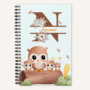 Individuelle Name Journal für Owl Liebhaber Notizbuch