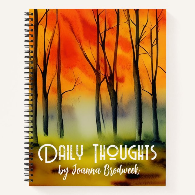 Individuelle Name Journal of Daily Thoughts Notizbuch (Vorderseite)