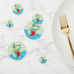 Individuelle Name, Junge, Geburtstag, Dinosaurier Konfetti