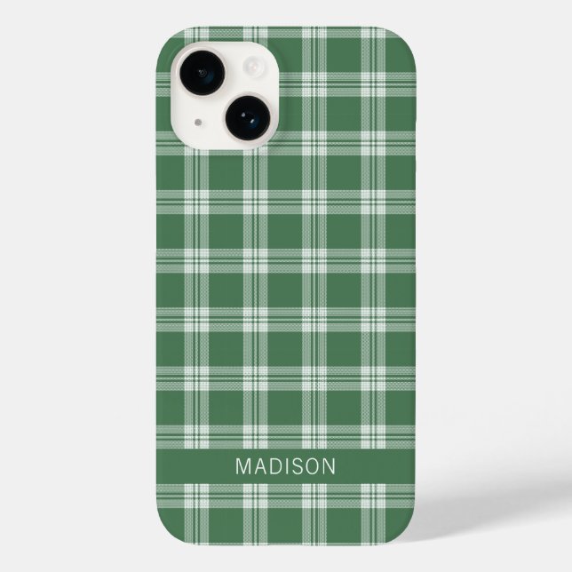 Individuelle Name Kariert / Tartan Muster Case-Mate iPhone Hülle (Rückseite)