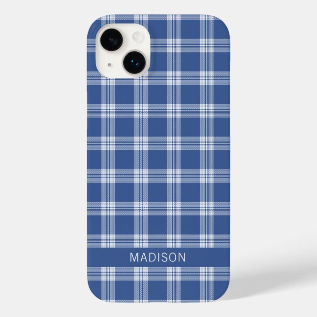 Individuelle Name Kariert / Tartan Muster Case-Mate iPhone Hülle (Rückseite)