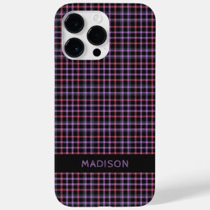 Individuelle Name Kariert / Tartan Muster Case-Mate iPhone 14 Pro Max Hülle