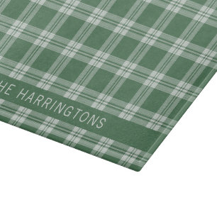 Individuelle Name Kariert / Tartan Muster Schneidebrett