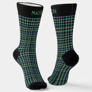 Individuelle Name Kariert / Tartan Muster Socken