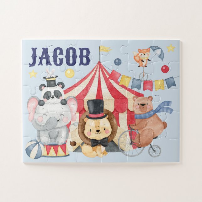 Individuelle Name-Karneval-Puzzle, Zirkus Puzzle (Horizontal)