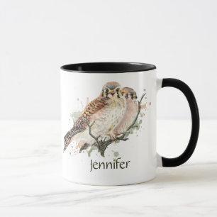 Individuelle Name Kestrel Bird Naturkunde  Tasse