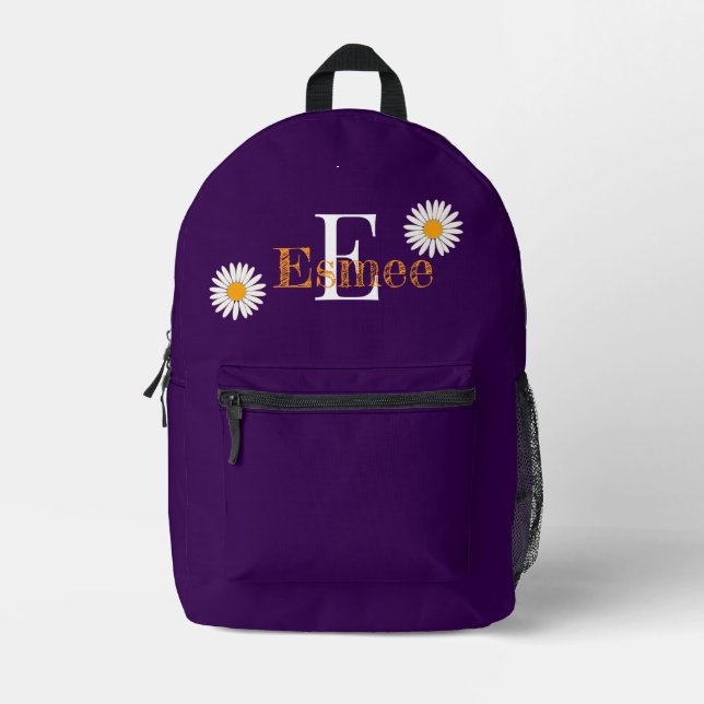 individuelle Name Kirschlack lila Bedruckter Rucksack (Vorderseite)