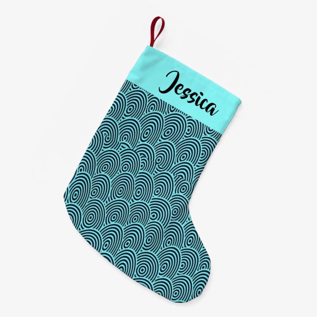 Individuelle Name Kleiner Weihnachtsstrumpf (Vorderansicht (hängend))
