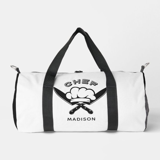 Individuelle Name-Koch-Logo Duffle Bag (Vorderseite)