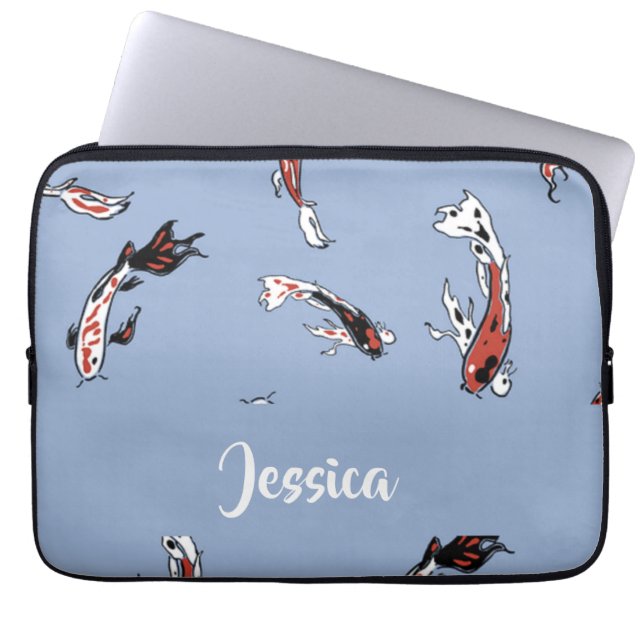 Individuelle Name Koi Laptopschutzhülle (Vorderseite)