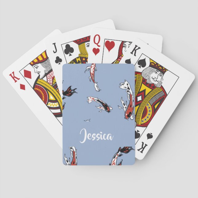 Individuelle Name Koi Spielkarten (Rückseite)