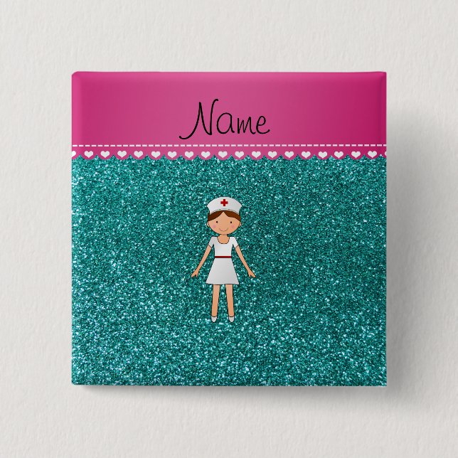 Individuelle Name Krankenschwester Pastell Robin E Button (Vorderseite)