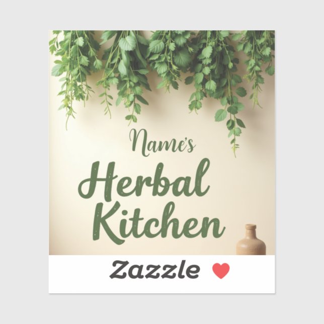 Individuelle Name Kräutergewürz-Set Aufkleber (Blatt)