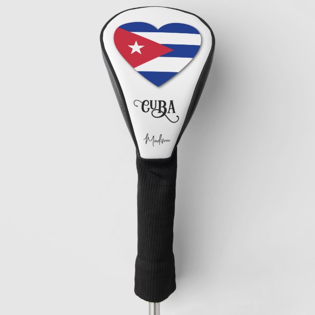 Individuelle Name Kuba Liebe Golf Headcover (Vorderseite)