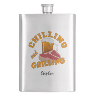 Individuelle Name-Kühlkolben und Grillkolben Flachmann