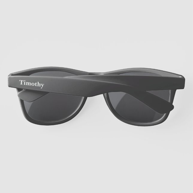 Individuelle Name Kunststoffsonnenbrille (Rückseite)