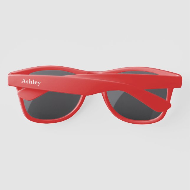 Individuelle Name Kunststoffsonnenbrille (Rückseite)