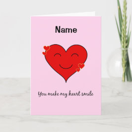 Individuelle Name lächelt herpink Feiertagskarte