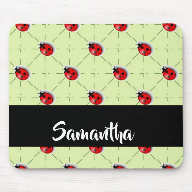 Individuelle Name-Ladybugs-Muster Mousepad (Vorne)