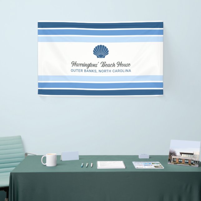Individuelle Name & Lage Beach House Banner (Messeveranstaltung)