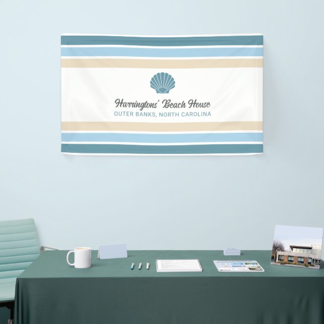 Individuelle Name & Lage Beach House Banner (Messeveranstaltung)