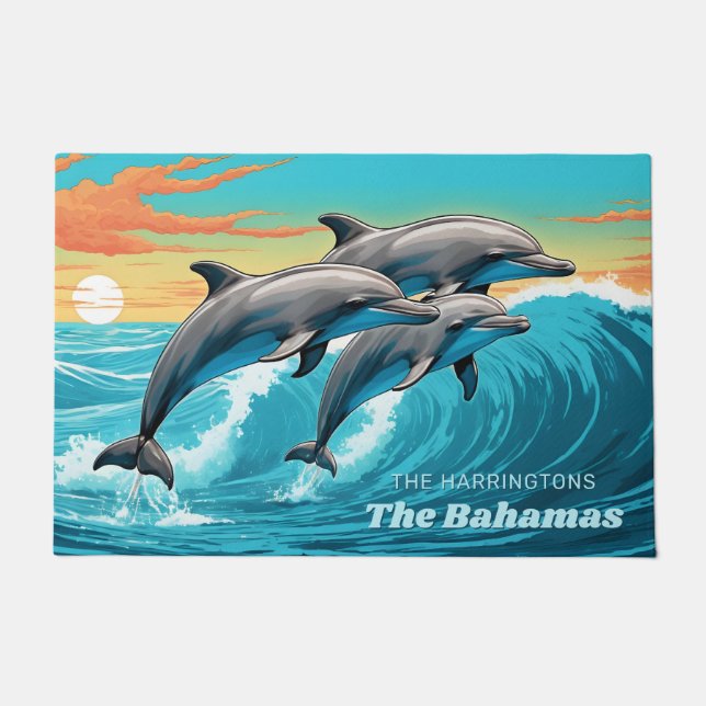 Individuelle Name & Lage Dolphin Fußmatte (Vorderseite)