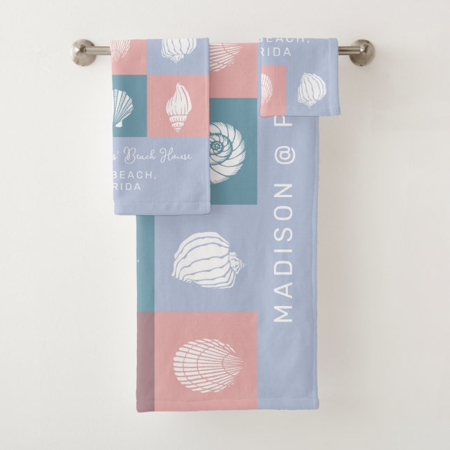 Individuelle Name & Lage - Muster Badhandtuch Set (Insitu)