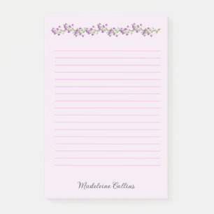 Individuelle Name Lavendel Post-it Klebezettel
