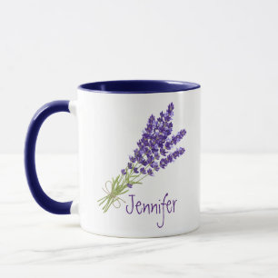 Individuelle Name Lavender Garden Blume Tasse