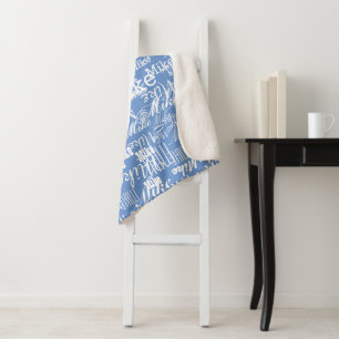 Individuelle Name-Legierung Cornflower Blue Sherpadecke