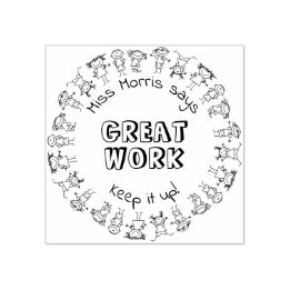 Individuelle Name Lehrer sagt großartige Briefmark Gummistempel