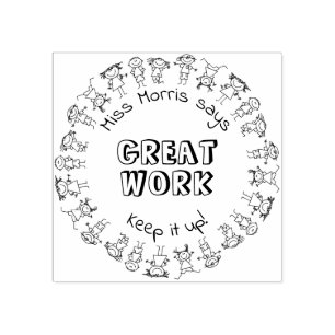 Individuelle Name Lehrer sagt großartige Briefmark Gummistempel